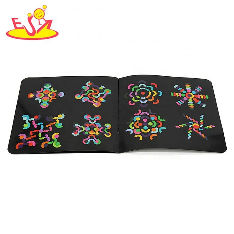 2021 Hot selling colored wooden shaped jigsaw puzzles for kids W14A256