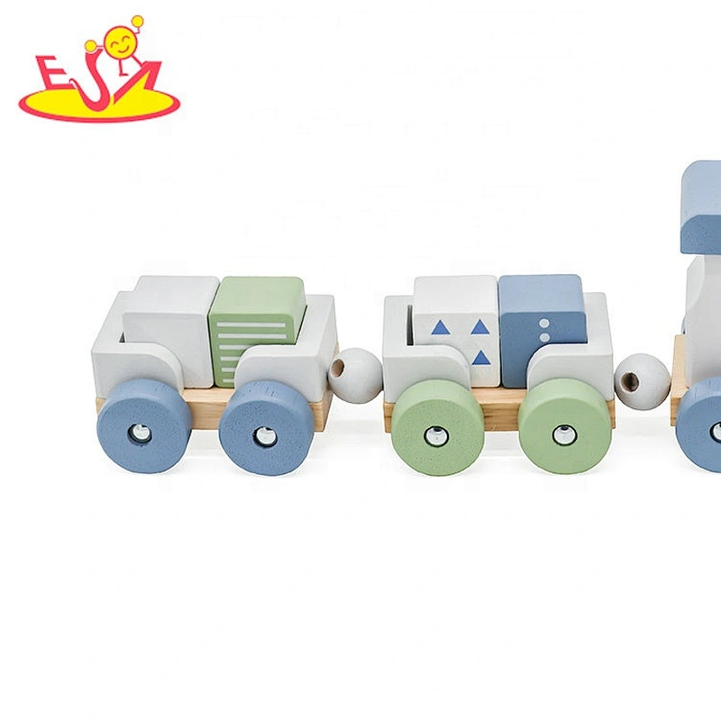 2021 New hottest educational wooden block train toy for kids W04A528