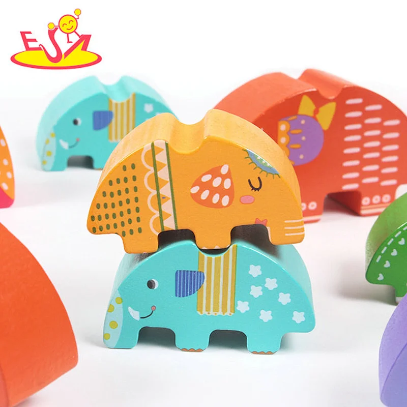 wholesale cheap stacking wooden balance toys for kids W11F090
