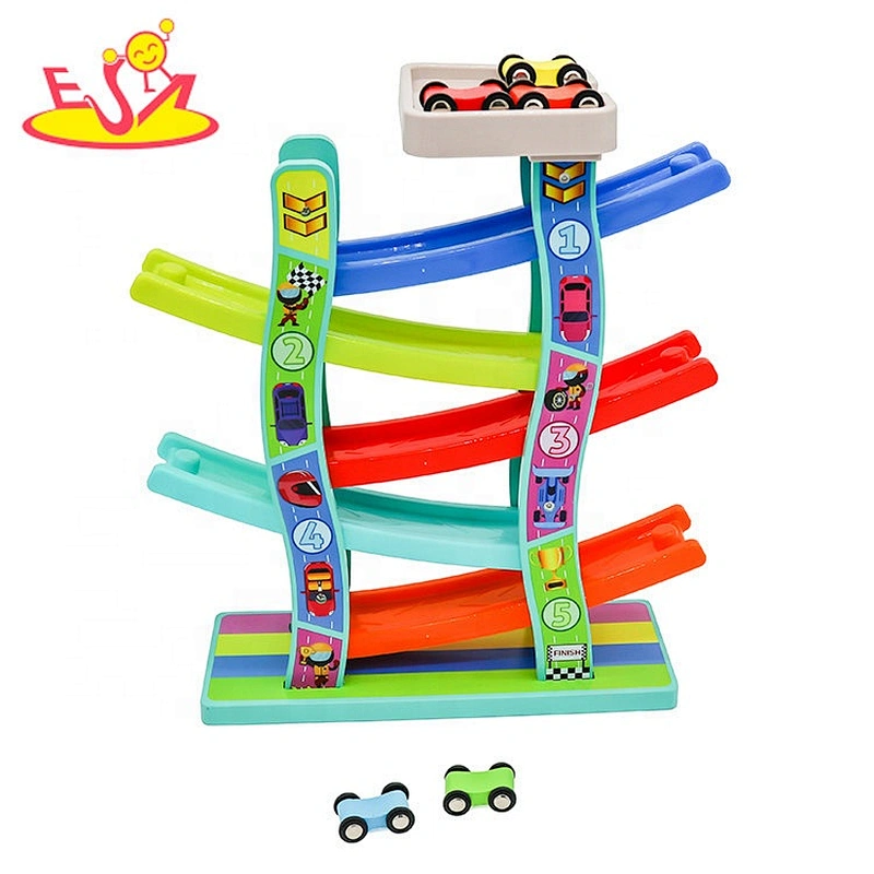 Best design preschool wooden slot car racing for children W04E099