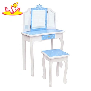 On sale children wooden dressing table set with mirror W08H126B