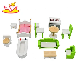 2021 New hottest miniature wooden doll house set for girls W06A378