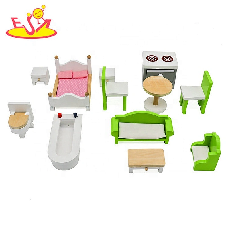 2021 New hottest miniature wooden doll house set for girls W06A378