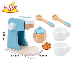 2021 New released Coffee machine set wooden toy for children W10D288