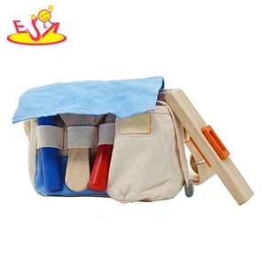 2021 Top sale mini wooden children toy tool bag for wholesale W03D138