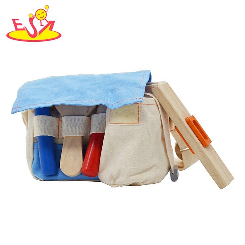 2021 Top sale mini wooden children toy tool bag for wholesale W03D138