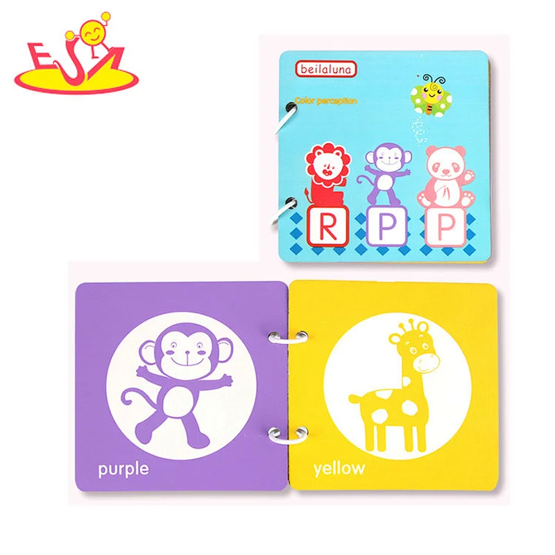2021 wholesale preschool wooden learning book toy for kids W14H003