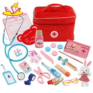 Top sale pretend play wooden doctors kit toy for children W10D262