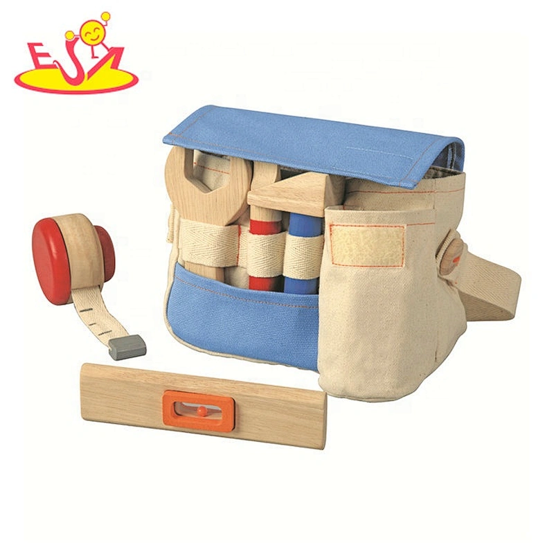 2021 Top sale mini wooden children toy tool bag for wholesale W03D138