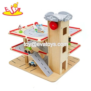 Customize preschool wooden parking garage toy for kids W04B082