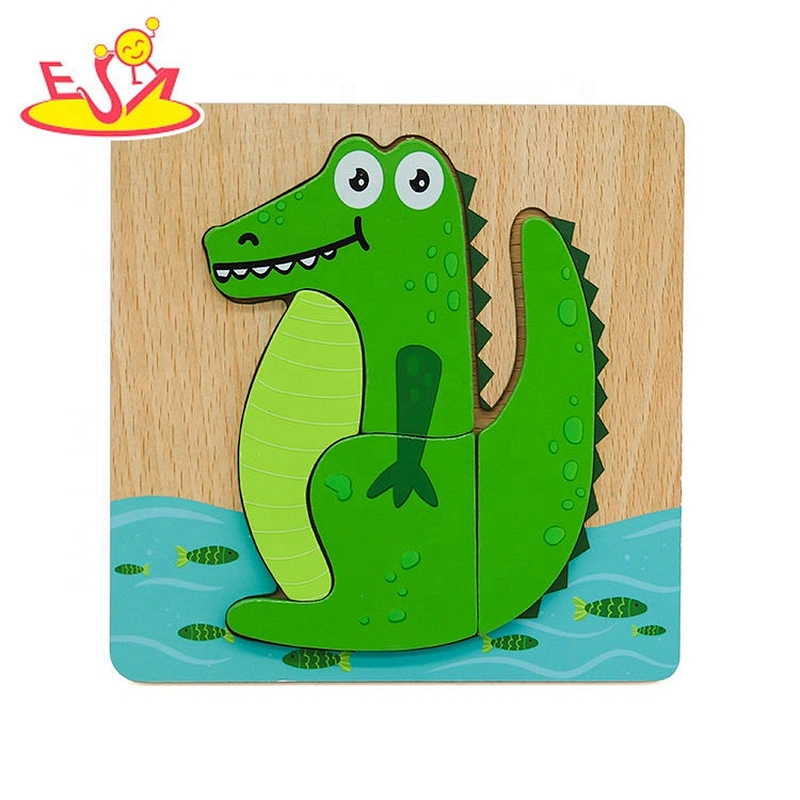 Customize animals wooden chunky jigsaw puzzles for kids W14D109