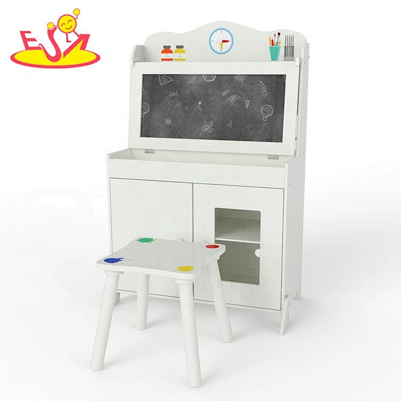 High quality white wooden kids drawing desk for wholesale W08H305