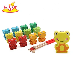 High quality educational wooden magnetic fishing toy for kids W01A362