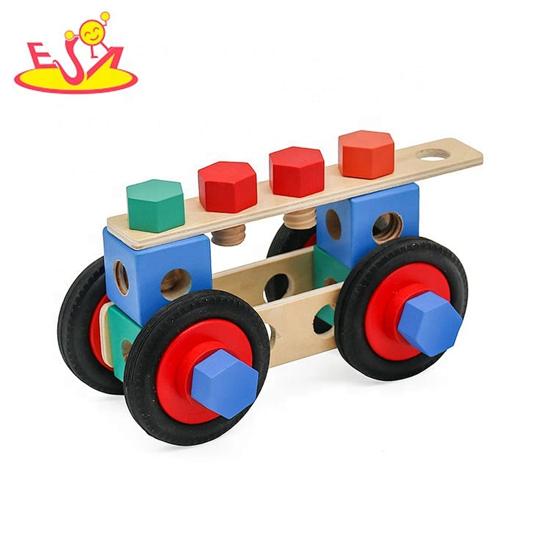 Handmade preschool wooden diy toys for kids W03C036
