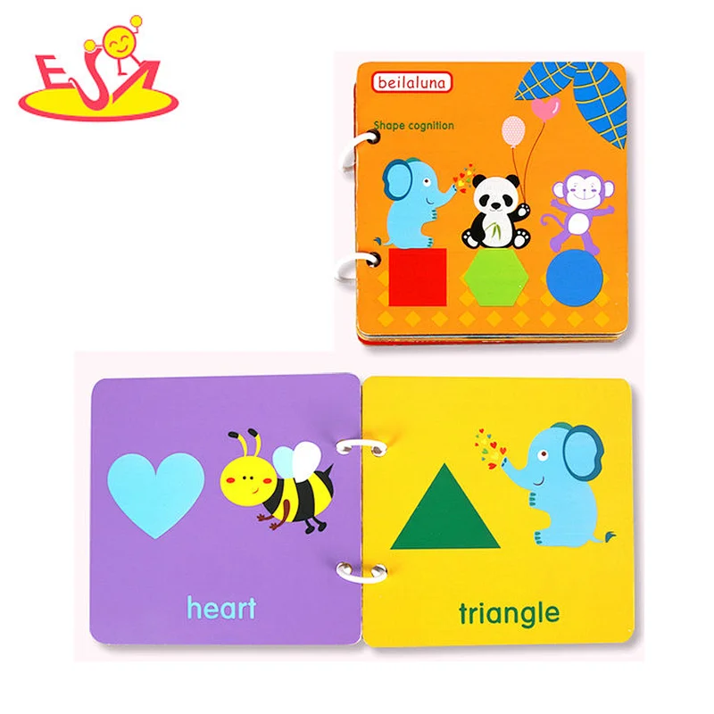 2021 wholesale preschool wooden learning book toy for kids W14H003