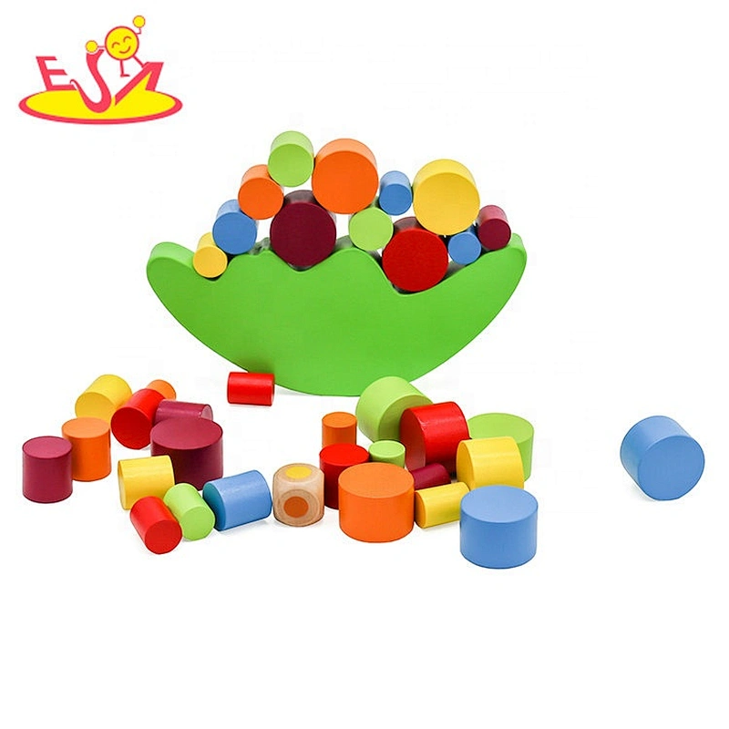 2021 New design preschool wooden block balance toy for children W11F095
