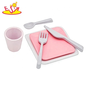 2021 New hottest gold wooden tableware sets toys for childrenW10B328