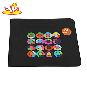 2021 Hot selling colored wooden shaped jigsaw puzzles for kids W14A256