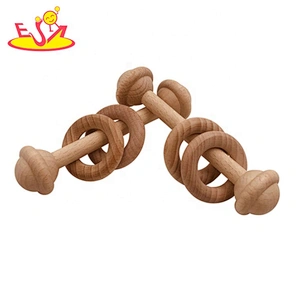 High quality grasping wooden kids rattle set for wholesale W08K296