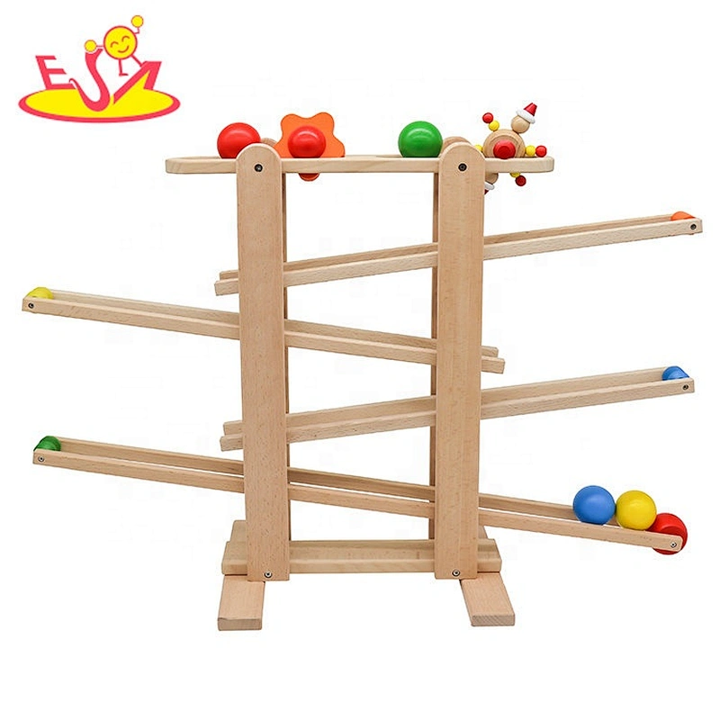 Best design preschool wooden slot car racing for children W04E099