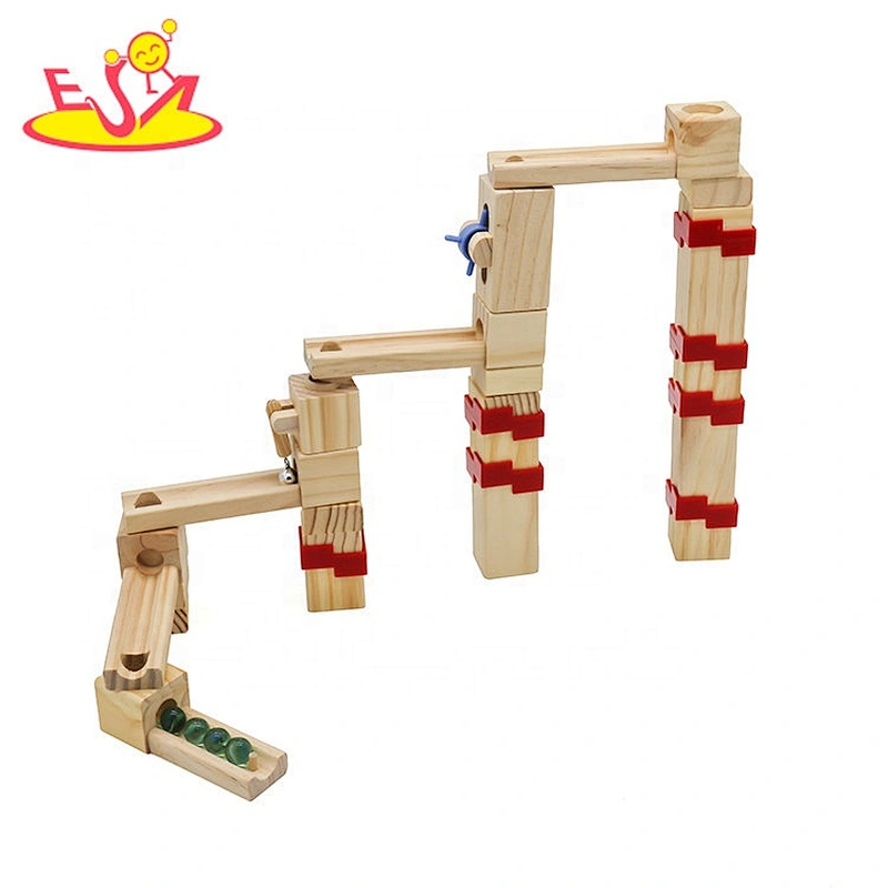 Best design preschool wooden slot car racing for children W04E099