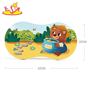 High quality cartoon wooden balance board fitness for kids W01D044