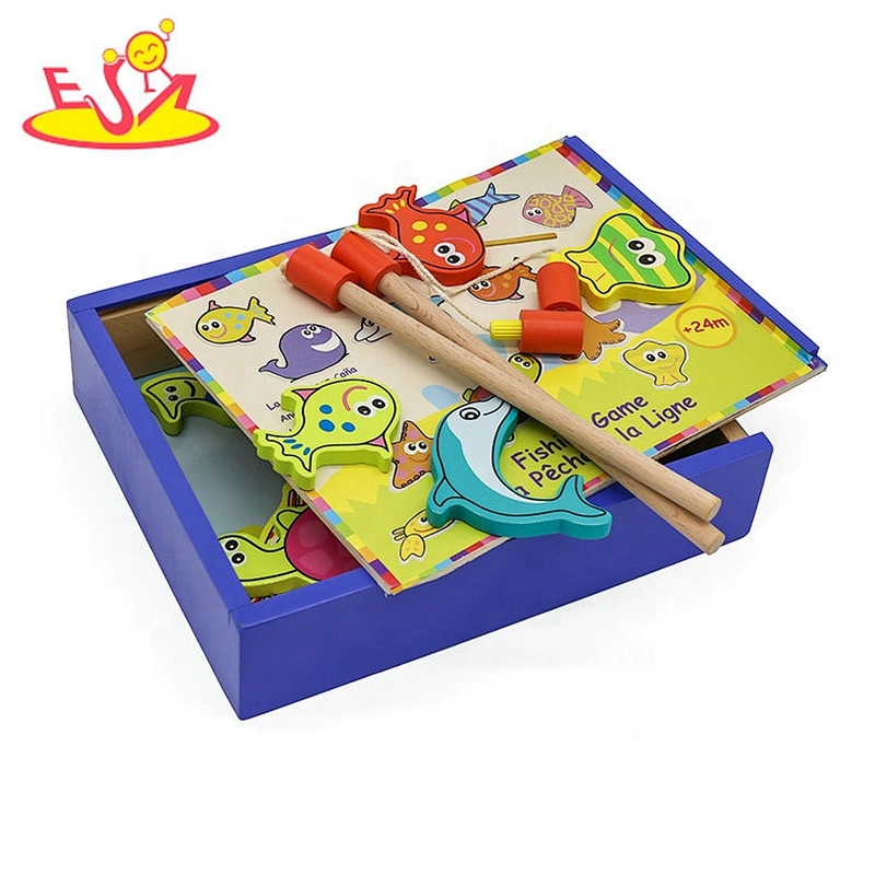 wholesale baby wooden toys fishing funny kids wooden toys W01A088