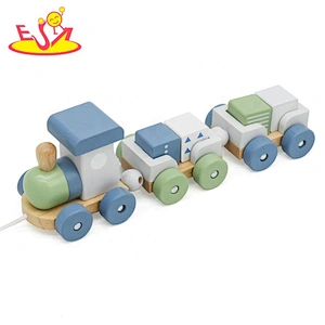 2021 New hottest educational wooden block train toy for kids W04A528