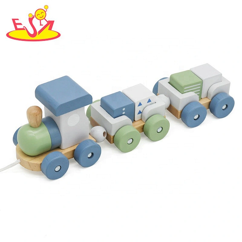 2021 New hottest educational wooden block train toy for kids W04A528