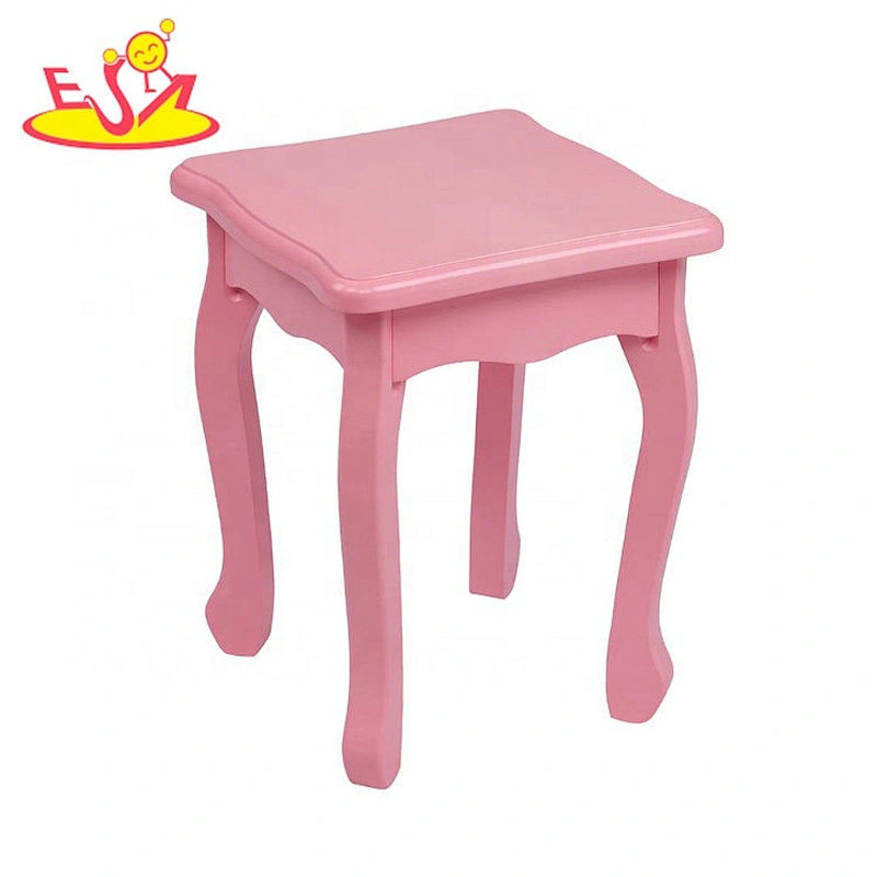 On sale girls blue wooden vanity dressing table with mirror W08H126C