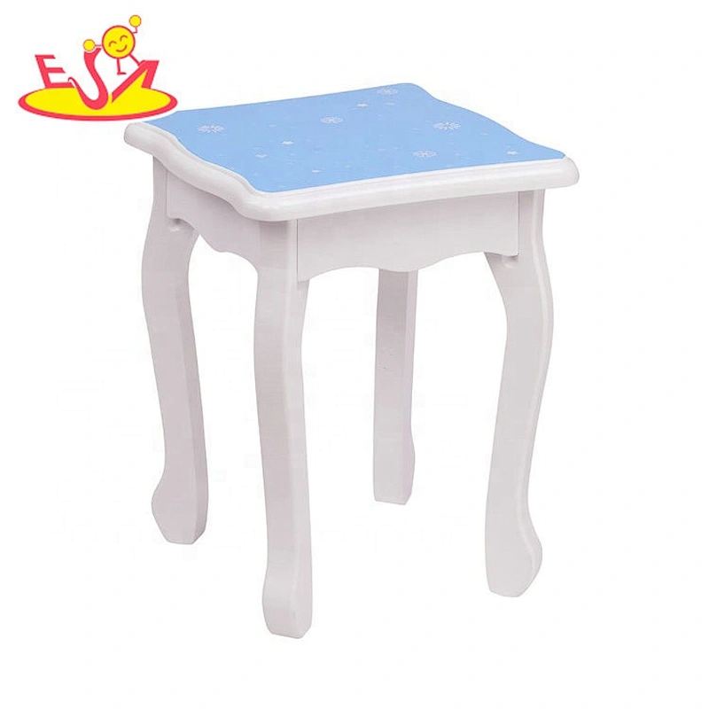 On sale girls blue wooden vanity dressing table with mirror W08H126C