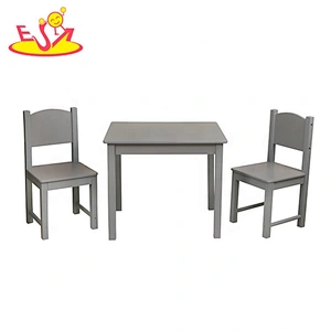2021 High quality preschool pink study wooden kids table and chairs for wholesale W08G301B