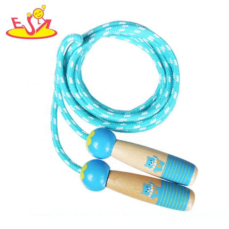 wholesale preschool wooden kids jump rope with high quality W01A372A