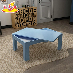 high quality preschool kids wooden 2 in 1 activity table for building blocks W08G288B