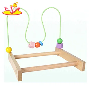 Customize colored wooden bead maze toy for kids  W11B258