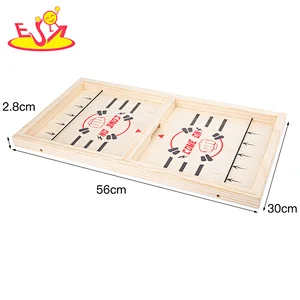 high quality 2 in 1 wooden sling puck game for children W11A119