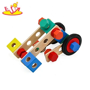 Handmade preschool wooden diy toys for kids W03C036