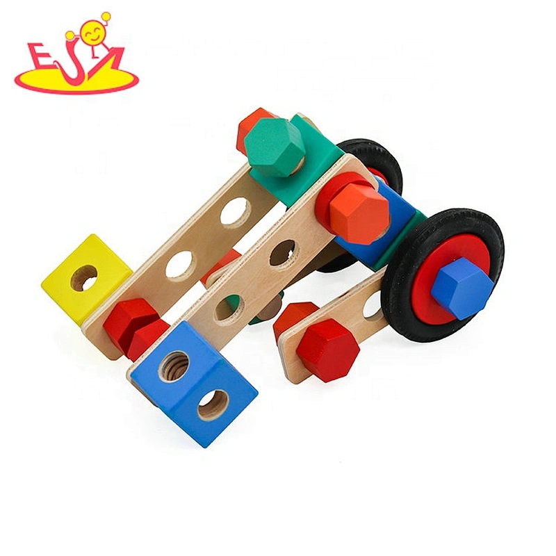 Handmade preschool wooden diy toys for kids W03C036