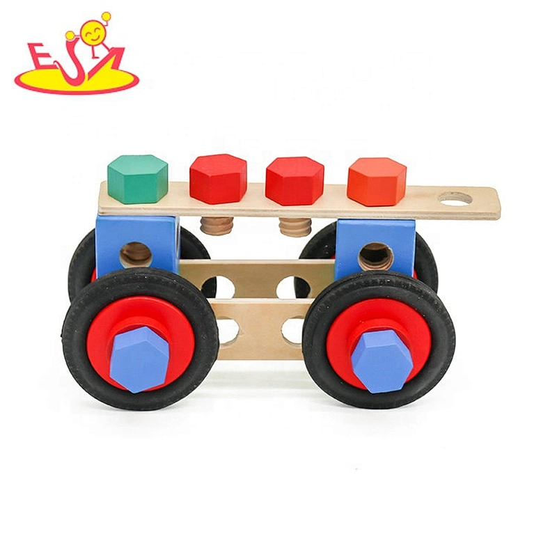 Handmade preschool wooden diy toys for kids W03C036