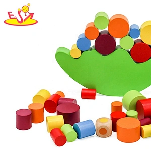 2021 New design preschool wooden block balance toy for children W11F095