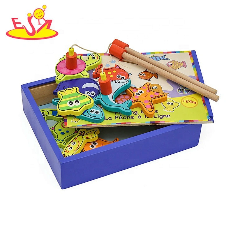 wholesale baby wooden toys fishing funny kids wooden toys W01A088