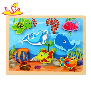 Customize mini truck chunky wooden puzzles for toddlers W14D106