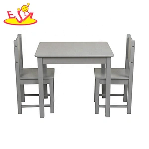 2021 High quality preschool study wooden kids table and chairs for wholesale W08G301A