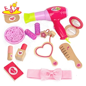 Customize pink wooden girls makeup vanity with mirror and stool W08H135