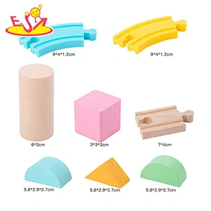 Customize educational wooden railway train set toy for kids W04C197
