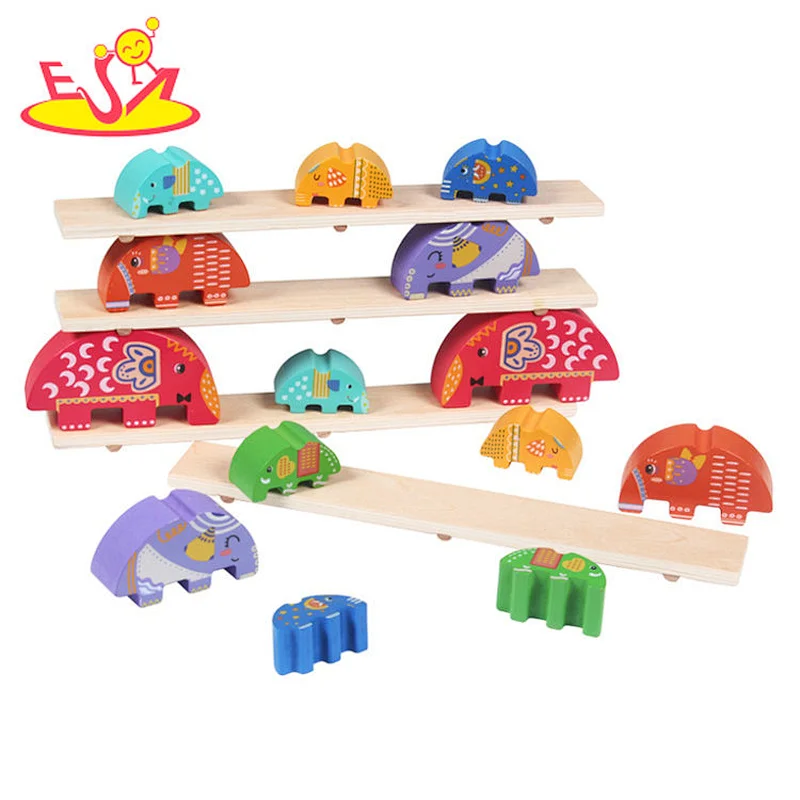 wholesale cheap stacking wooden balance toys for kids W11F090