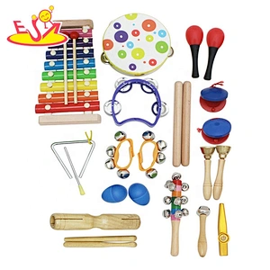 wholesale musical 22PCS wooden toy drum set for kids W07A166