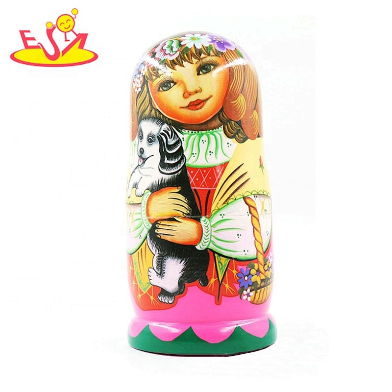2020 Hand painted 3 in 1 wooden halloween nesting dolls with customize W06D142