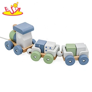 2021 New hottest educational wooden block train toy for kids W04A528