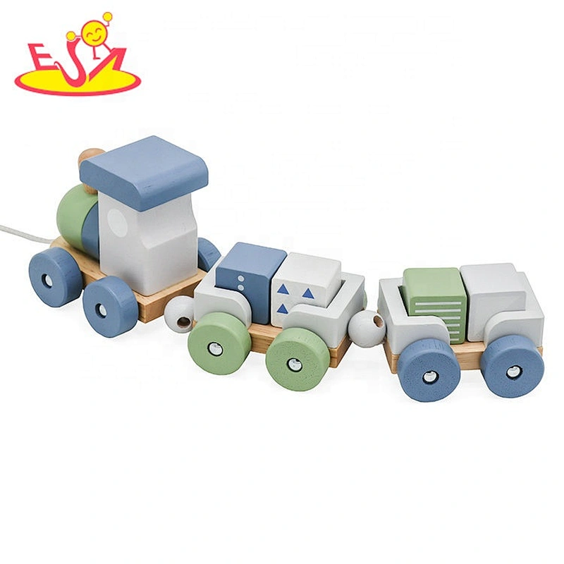 2021 New hottest educational wooden block train toy for kids W04A528